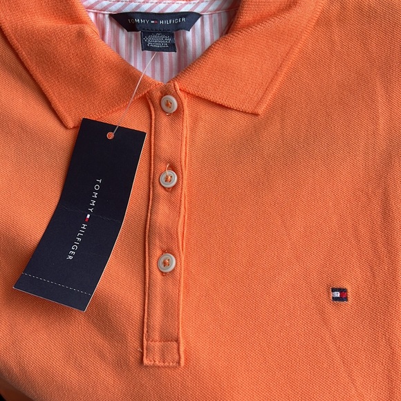 BRAND NEW! - Tommy Hilfiger Pique Polo - Peach/Orange - size S - Picture 2 of 7